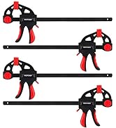 MAXPOWER 12-inch Bar Clamp and 19-inch Spreader, Pack of 4