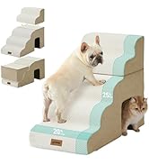 ZOMISIA Dog Ramp for Large Dogs - 24" H 5 Steps Pet Stairs for High Bed with Tunnel 2 in 1 with Z...