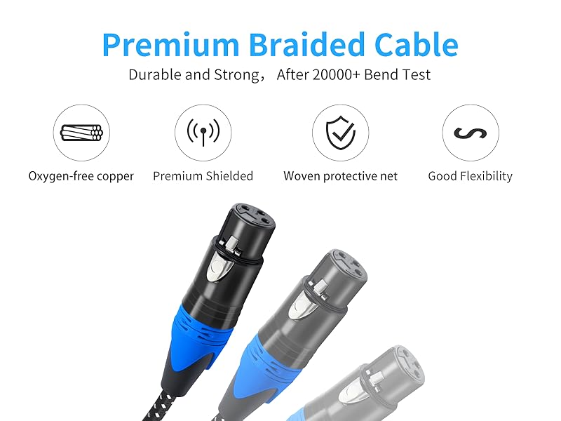 xlr male to 2 xlr male audio cable