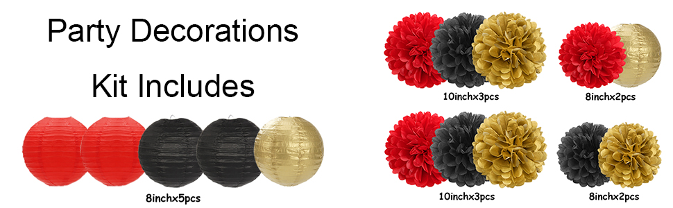 red and black decor