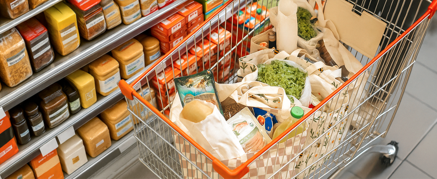 Extra Large Cute Canvas Grocery Bag