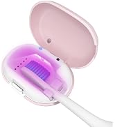 THISONG UV Toothbrush Sanitizer and Holder Toothbrush Sterilizer Covers Caps with UV Light Rechar...