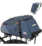 KEMIMOTO Rear Bike Rack Bag - 8L PVC Water Resistant Ebike Bags for Bicycle Rear Rack, Bicycle Tr...