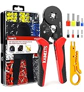 KAIWEETS Ferrule Crimping Tool Kit, AWG 23-7 Self-adjustable Wire Ferrule Crimper Plier Set with ...