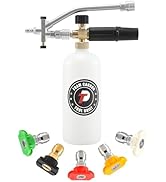 Tool Daily Foam Cannon with Dual Connector Accessory, 1/4 Inch Quick Connector, 5 Pressure Washer...