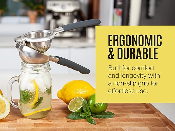 Large Lemon Squeezer Stainless Steel Press Manual Design Pro-Grade Lemon Lemon Juicer Squeezer