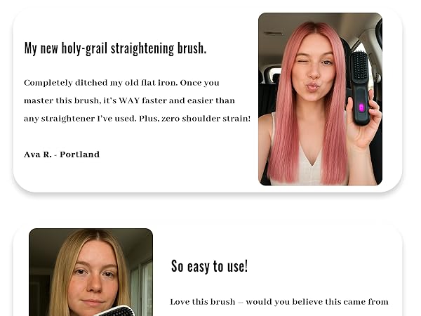 numoya portable straightener brush