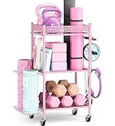 Yoga Mat Storage Rack, Home Gym Storage Rack, VOPEAK Workout Storage for Yoga Mat, Foam Roller, E...