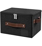 Lucky Monet 1PCS Storage Bins with Zipper Lids 10"x8"x7" Foldable Lidded Fabric Storage Boxes Bas...