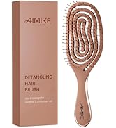 AIMIKE Spiral Flex Detangler Hair Brush, Pain-Free Hairbrush for Women Thin Fine Hair & Kids, Wet...