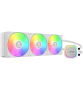 GAMDIAS AURA GL360 V2 CPU Liquid Cooler, 360mm AIO, 3 x 120mm ARGB PWM Fans, Low Noise, Rotatable...