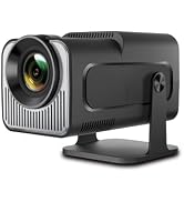 HY320 Projector, Support 4K 1080P Portable Projector with Wifi 6 and Bluetooth, Android TV Smart ...