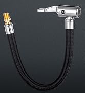 LUMITECO Locking Tire Chuck with Rubber Hose and Standard Tire Valve Fine Thread, Tire Inflator P...