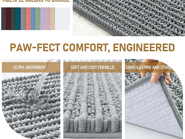 OLANLY Chenille Mud Mats