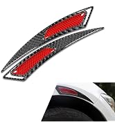 MOXRUQ 2 PCS Carbon Fiber Wheel Arch Protectors, Rubber Self-Adhesive Wheel Eyebrow Stickers, Spo...