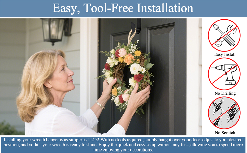 over the door wreath hanger