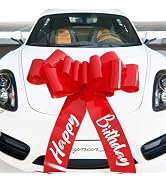 Happy Birthday Car Bow,30 Inch Big Car Bow for car,new House,Birthday Gift,Birthday Party and Oth...
