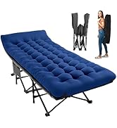 JEAREY Camping Cot for Sleeping 28" Extra Wide, Heavy-Duty 1200D Oxford Foliding Cots for Adults ...