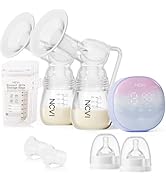 NCVI Double Electric Breast Pump XB-8122-1 with 4 Modes 9 Levels, Breastfeeding Pump with 21/24mm...