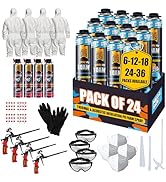 Spray Foam Insulation Kit for Walls & Attic -24 Pack Foam Insulation Spray - 480 Board ft/sq.ft. ...