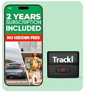 Tracki GPS Tracker for Vehicles – Real-Time 4G LTE Assets & Car Tracking Device with App, Magneti...