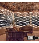 echosari 720 LED Net Lights 20ft x 13ft Large Size Bush Lights Plug in with Remote, IP68 Fully Wa...