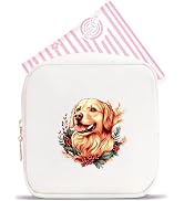 BJDAMAI Golden Retriever Mini Makeup Bag, Gift For Women Girls, Cute Portable Zipper Pouch Cosmet...
