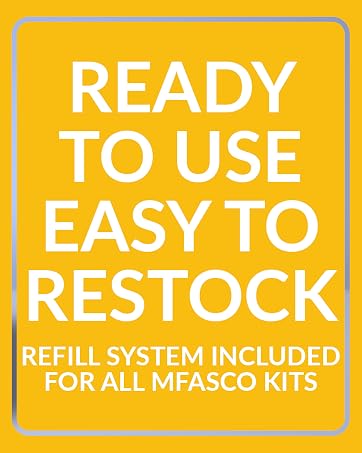 ready to use easy to restock mfasco first aid kit promise quality refill system included