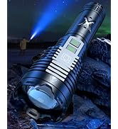 Super Bright Rechargeable Flashlights 2000000 High Lumens,Waterproof Tactical Powerful Led Flashl...