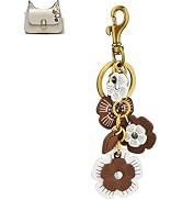 Yzikema Leather Flower Pendant Decorative Keyring Cute Leather Flower Keychains Boho Accessories ...