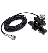 FMUSER Car CB Antenna Mount Bracke,Mobile Antenna Clip Mount Base with 16.5ft RG58 PL259 to SO239...