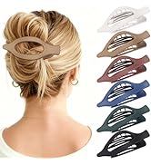 Flat Hair Clips for Women - 6 PCS French Flat Claw Clips Medium Hair Clips for Girls Large Hair C...
