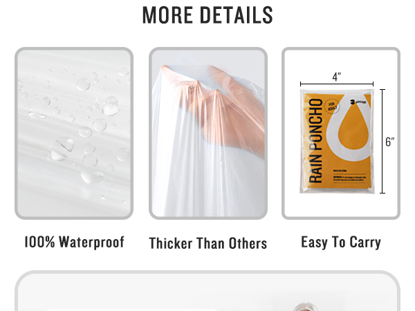 Disposable rain poncho