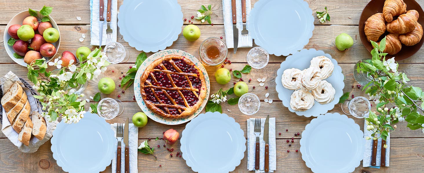 scalloped paper plates disposable dinner plates dessert wedding birthday scalloped plates for party
