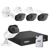 Anlapus 4K Security Camera System, AI Human Vehicle Detection, 4pcs 8MP Wired Indoor Outdoor CCTV...