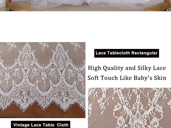 WHITE LACE TABLECLOTH