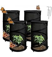 4 Pack Pop Up Plant Covers for Outdoor Plants, 21.6" x 13.7" Large Mesh Plant Protectors from Ani...
