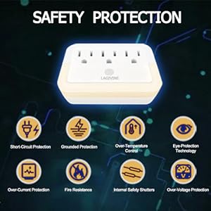 Multi Plug Outlet Extender with Nightligh