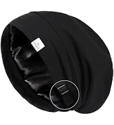 YANIBEST Silk Satin Bonnet Hair Wrap for Sleeping - Adjustable Stay on Silk Lined Slouchy Beanie ...