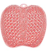 BESKAR Shower Foot Scrubber XL Larger Size Mat with Non-Slip Suction Cups - Cleans, Smooths, Exfo...
