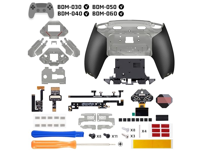 SPARK Back Paddles Kit for PS5 Controller OLED Display + Clicky Trigger Stops + Rubberized Grips