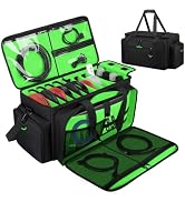 Wigojoy Large Dj Cable Bag with Detachable Dividers, Bottom Pad | Dj Bag for Equipment and Access...