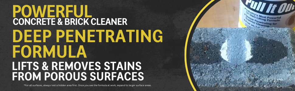 Concrete and Brick Cleaner Lifts & Removes Oil Stains and Spills
