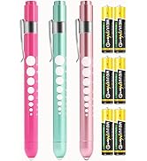 MEUUT 3 Pack Pen Lights for Nurses with 6 Batteries – Medical Penlights Nurse Accessories for Wor...