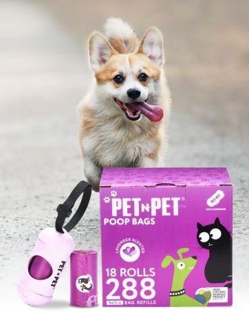 Lavender scented dog poop bag rolls