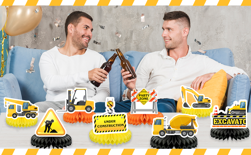 construction party centerpieces
