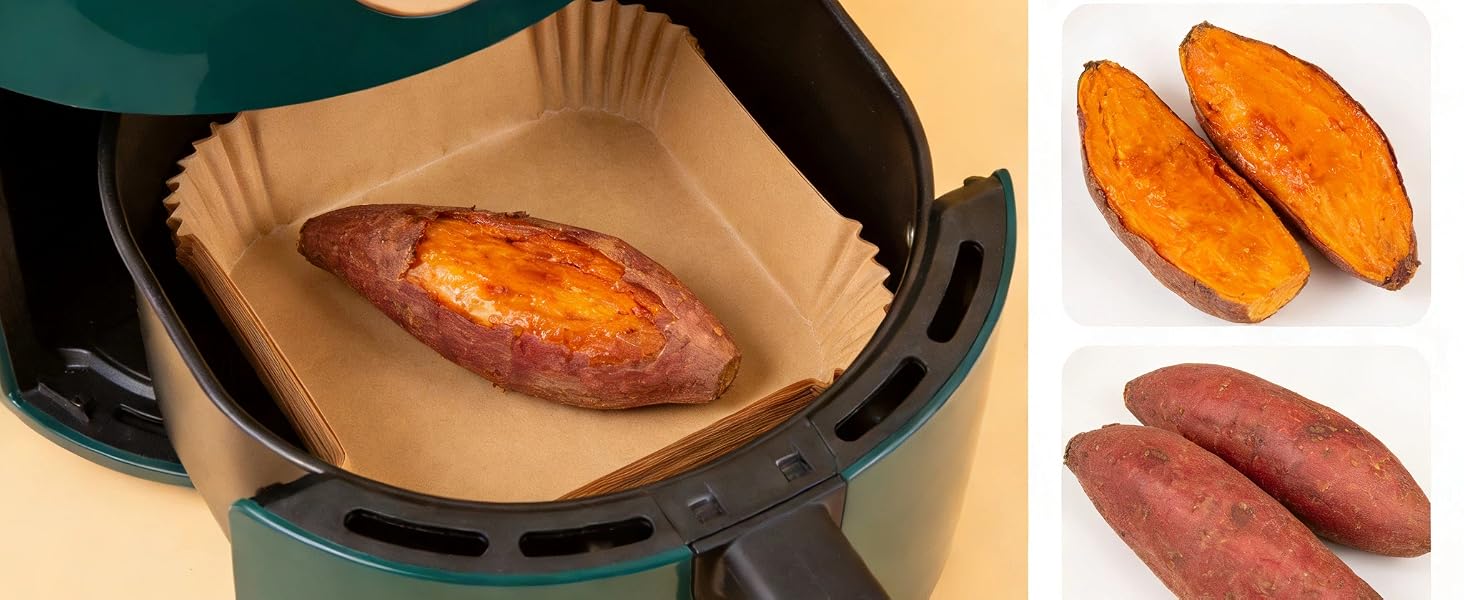 Disposable Parchment Paper Liners for Air Fryer Basket Protection