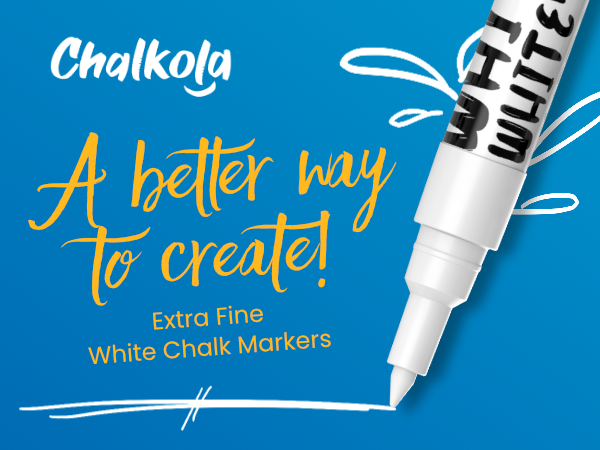 Chalkola White Chalk Markers 1mm