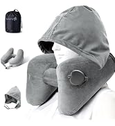 Sunany Neck Pillow for Travel Inflatable Airplane Pillow Comfortably Supports Head,Neck and Chin,...