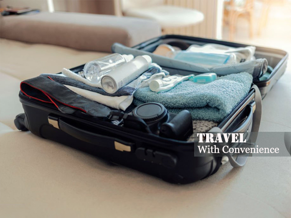 Makeup travel bag for purse women